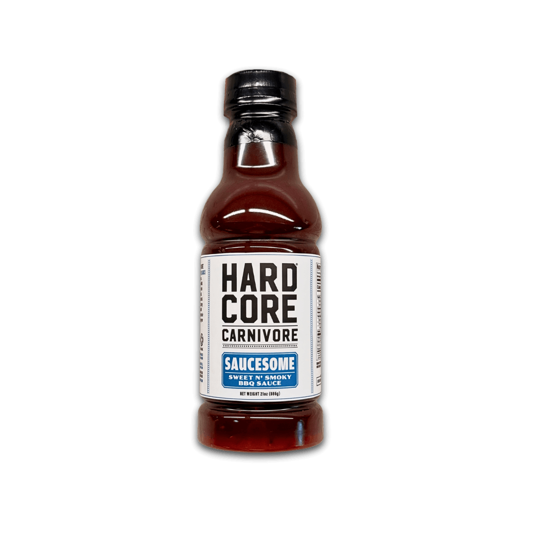 Hardcore Carnivore SAUCESOME BBQ Sauce – 17 oz Texas-style sauce bottle