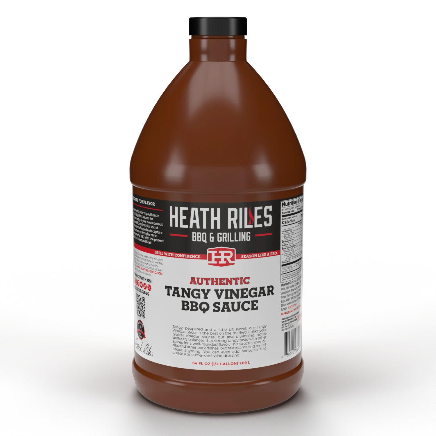 Sauce barbecue au vinaigre piquant Heath Riles 18 oz.