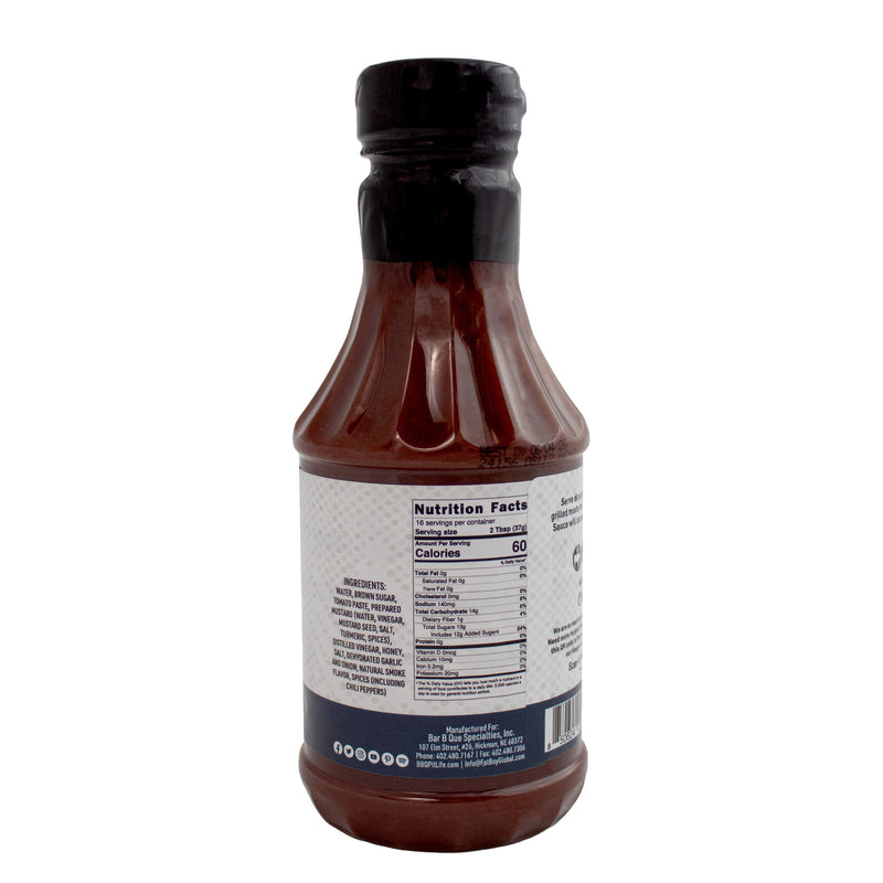 Haugwaush Gluten Free Natural BBQ Sauce 19 oz - Pack of 2