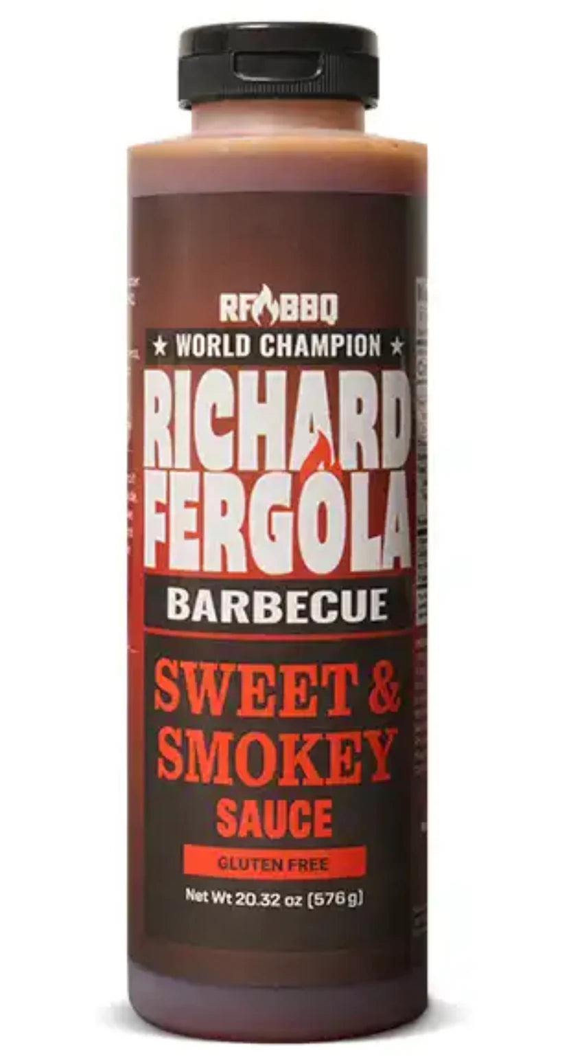 Richard Fergola Barbecue Sweet & Smokey BBQ Sauce bottle, gluten-free, 20.32 oz.