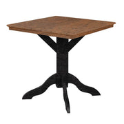 Kanyon Living 42 inch square bar height table in Deluxe Antique Mahogany color, ideal for outdoor bars and high-top seating.