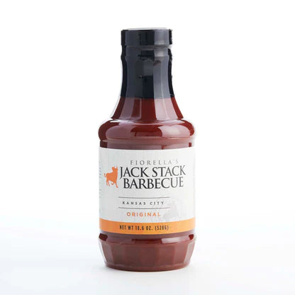 Bottle of Fiorella's Jack Stack Barbecue sauce on a white background - The Kansas City BBQ Store