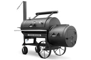 Yoder Smokers 24 inch offset smoker showcasing a classic design, built for traditional wood-fired BBQ cooking.