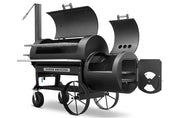 Yoder Smokers 24 inch offset smoker featuring dual chambers and adjustable airflow control.