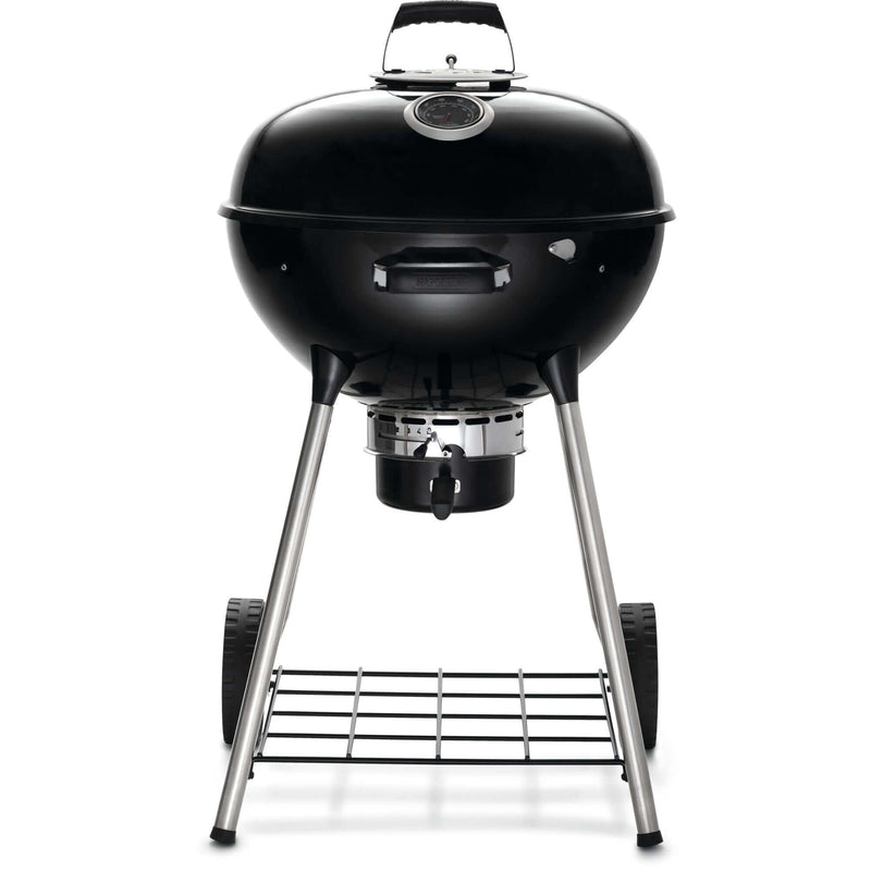 Napoleon Grills Premium 22 inch charcoal kettle grill with adjustable air vents and sturdy legs.