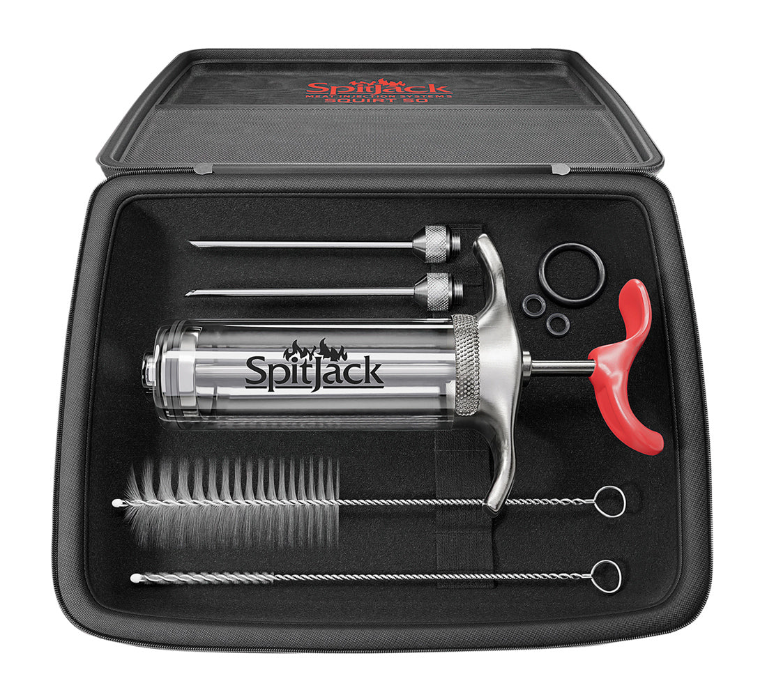 SpitJack SQUIRT 50 Meat Injector Kit with Case and Two Needles