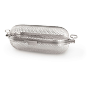 Napoleon rotisserie grill basket designed for barbecuing wings, fries, and veggies on the grill.