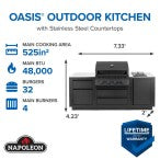 Napoleon OASIS Outdoor Kitchen Kit, Built-in 700 Series 32