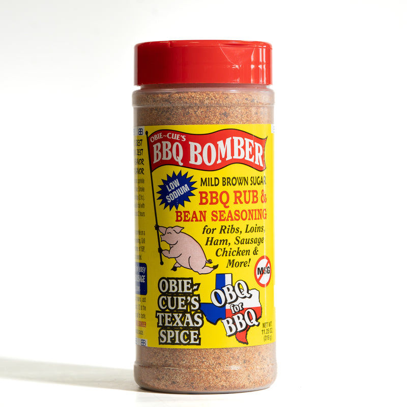 Obie-Cue's BBQ Bomber Mild Brown Sugar BBQ Rub & Bean Seasoning 11.25 oz. - The Kansas City BBQ Store