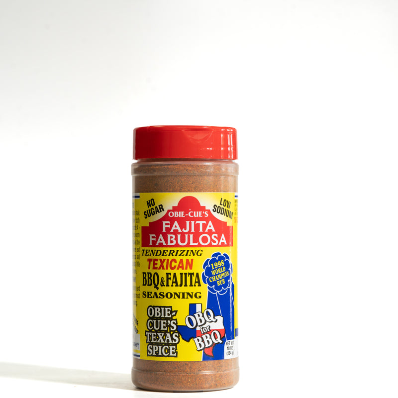 Obie-Cue's Fajita Fabulosa Texican BBQ et assaisonnement Fajita 10 oz.