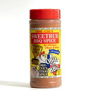 Obie-Cue's Sweet Rub BBQ Spice 12oz shaker, dozens of National BBQ titles low sodium chicken rub