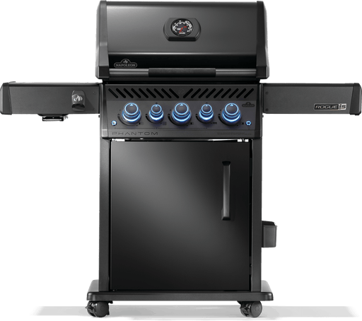 Black Propane Grill with brand logo on a transparent background