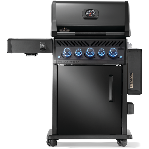 Napoleon Phantom Rogue PRO-S 425 Grill featuring a matte black finish and premium cooking features.