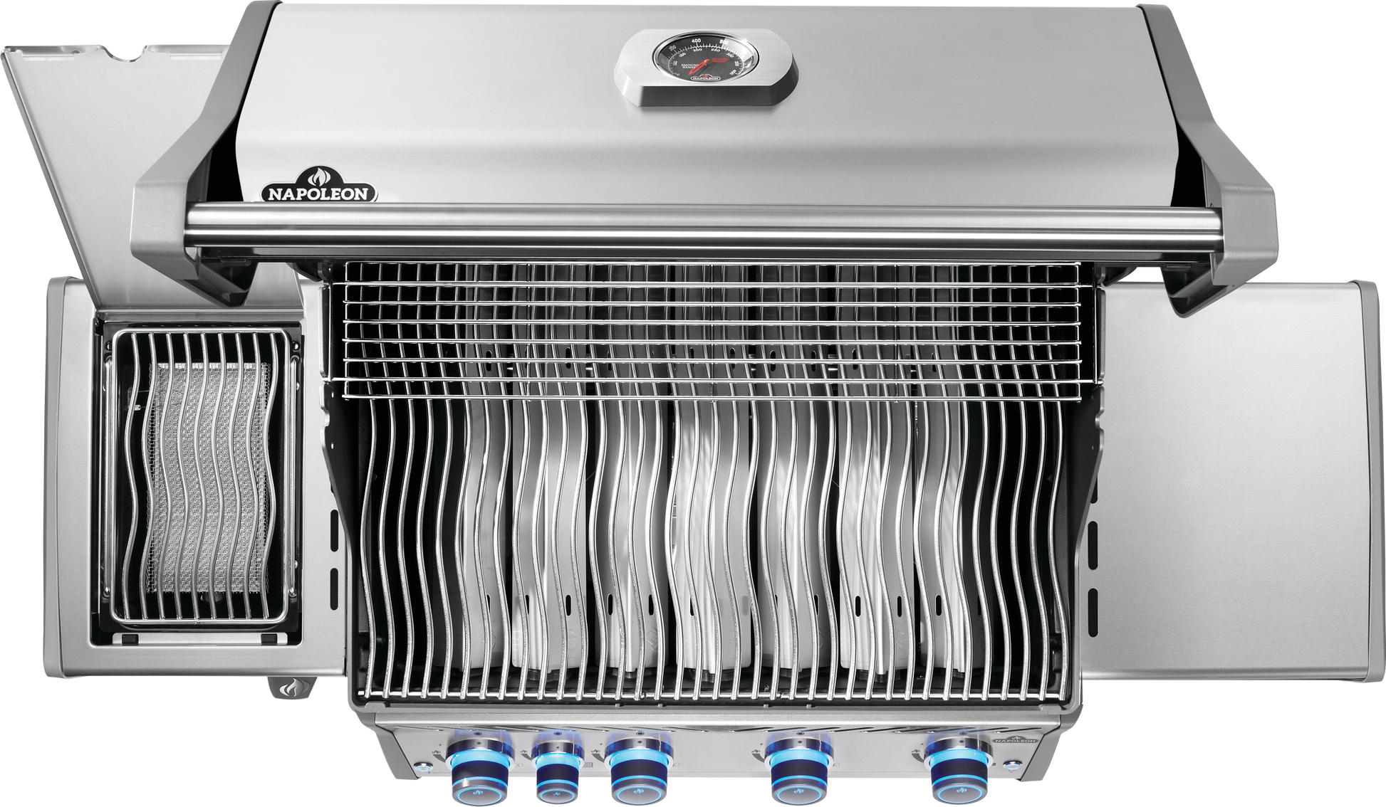 Napoleon Grills Rogue® PRO-S 525 RSIB premium propane gas grill with WAVE™ shaped cooking grids.