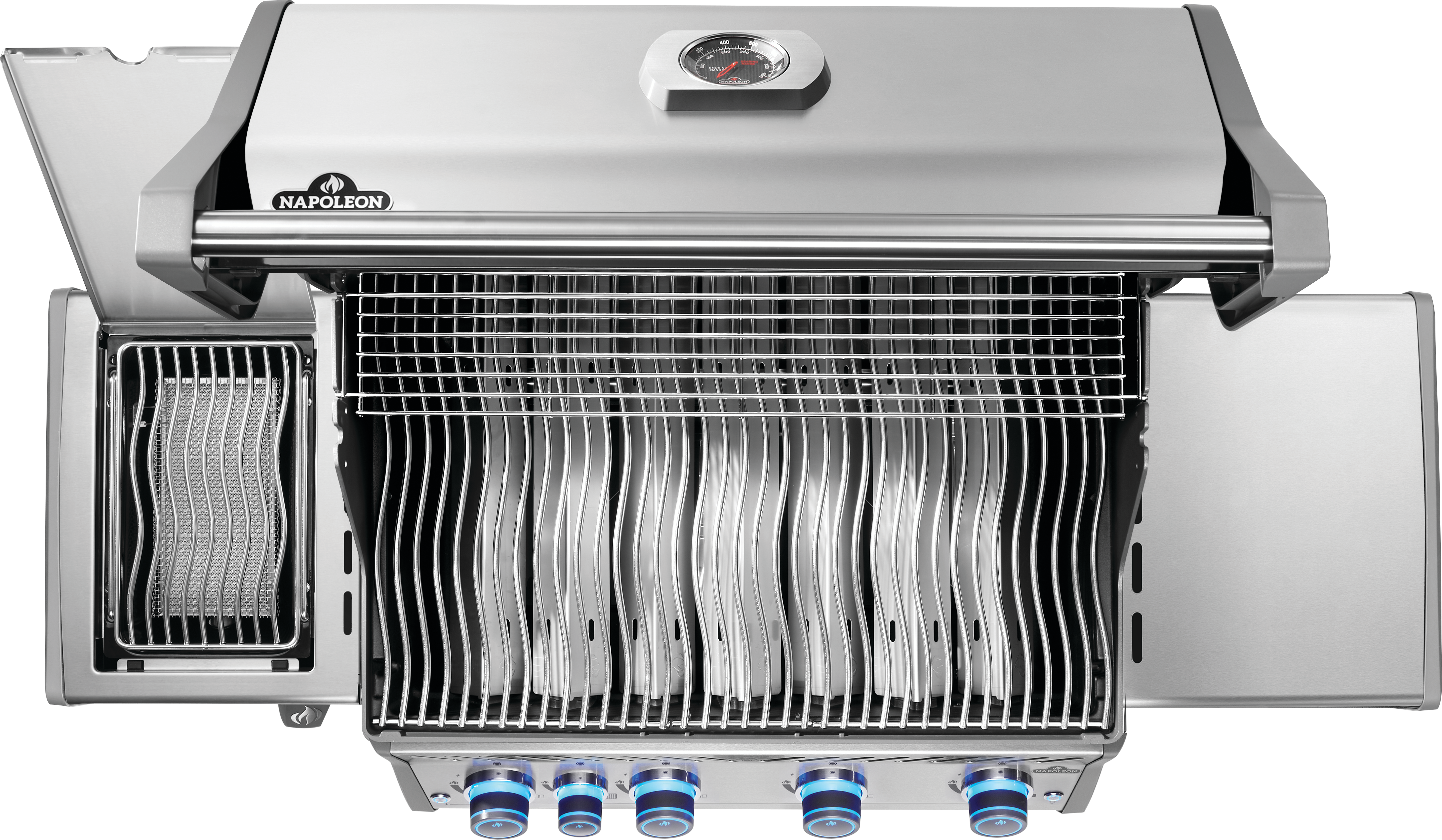 Napoleon Grills Rogue® PRO-S 525 RSIB premium propane gas grill with WAVE™ shaped cooking grids.