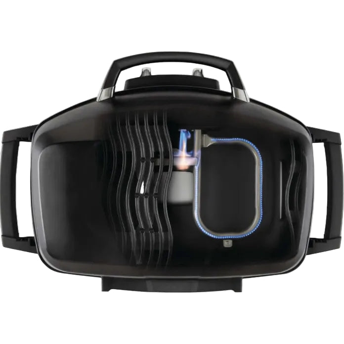 Top view of Napoleon Grills TravelQ™ PRO285X portable propane gas grill with design features highlighted.
