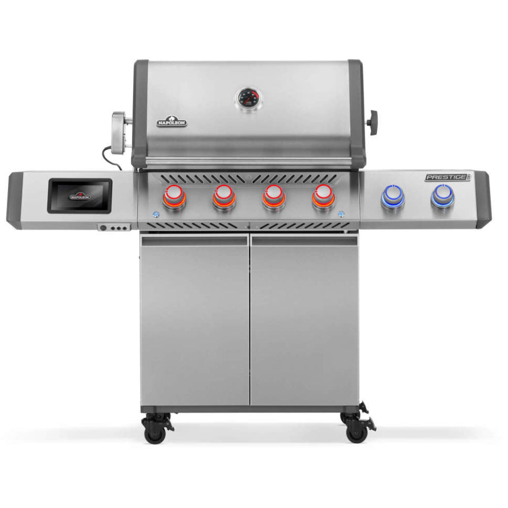 Napoleon Prestige PRO 500 grill with stainless steel design and smart technology features.