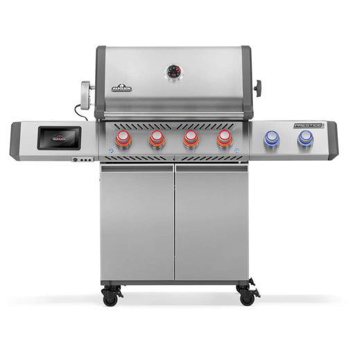 Napoleon Prestige PRO 500 grill with stainless steel design and smart technology features.
