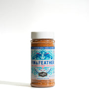 Plowboys BBQ Fin & Feather Rub 12oz bottle, gluten free no MSG Kansas City citrus herb BBQ rub