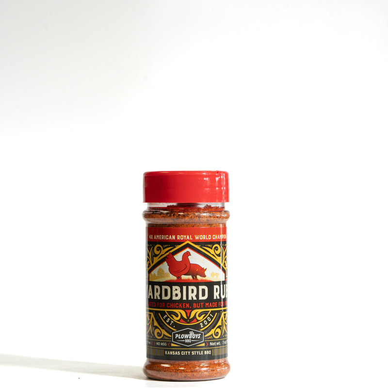 Plowboys BBQ Yardbird Rub 7oz shaker, 4X American Royal World Champion gluten free no MSG BBQ rub