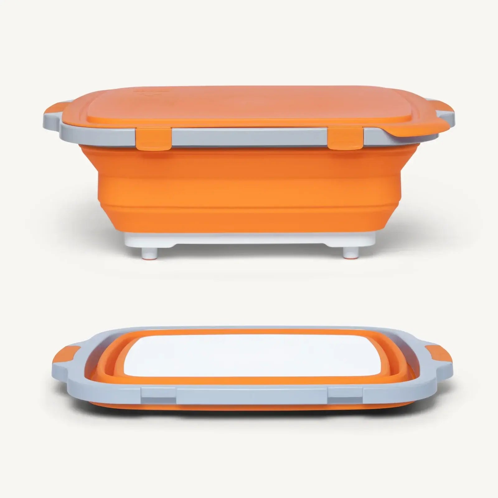 Drip EZ Original Prep Tub w/ Locking Lid Orange - The Kansas City BBQ Store