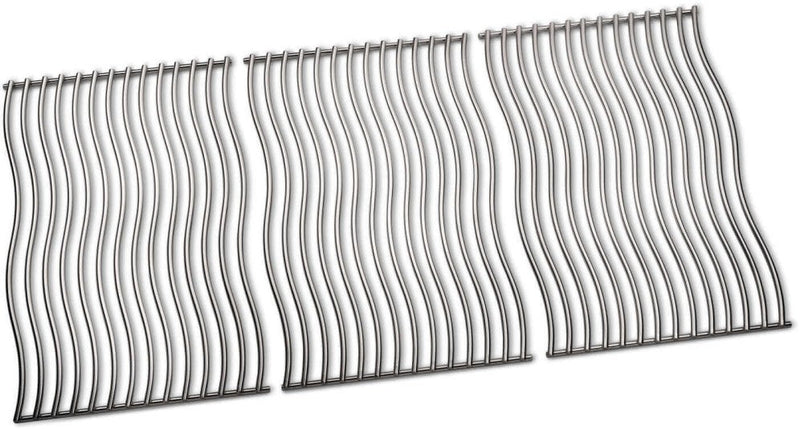 stainless steel cooking grids for Napoleon Rogue 625 set of three with iconic wave pattern