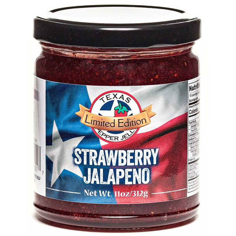 Texas Pepper Jelly Strawberry Jalapeno Jelly 11 oz. - The Kansas City BBQ Store