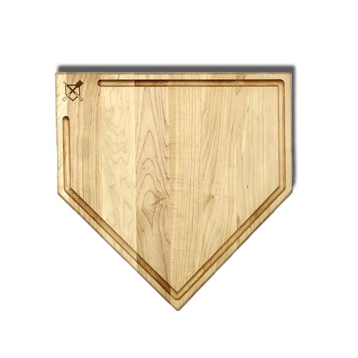 Full Size (17" x 17") Home Plate Cutting Board With Trough - The Kansas City BBQ Store