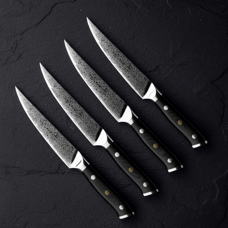 5" Damascus Steak Knives