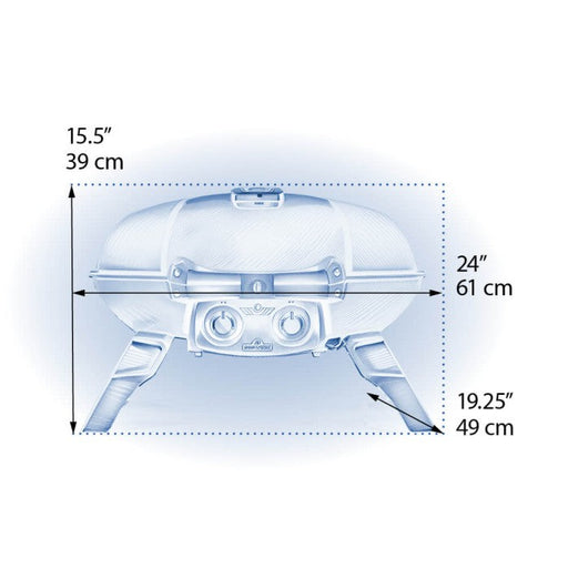 Napoleon Grills TravelQ™ 285 Portable Gas Grill dimensions, ideal portable gas grill for camping.