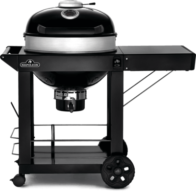Napoleon Professional 22" Charcoal Cart featuring cast iron grates and an easy dump clean out for efficient cooking.