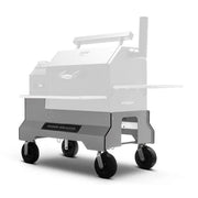 Yoder Smokers competition cart with 8" pneumatic casters for easy mobility across various terrains.