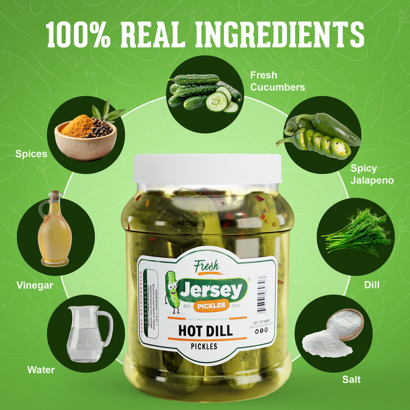 Whole Hot Dill Pickles