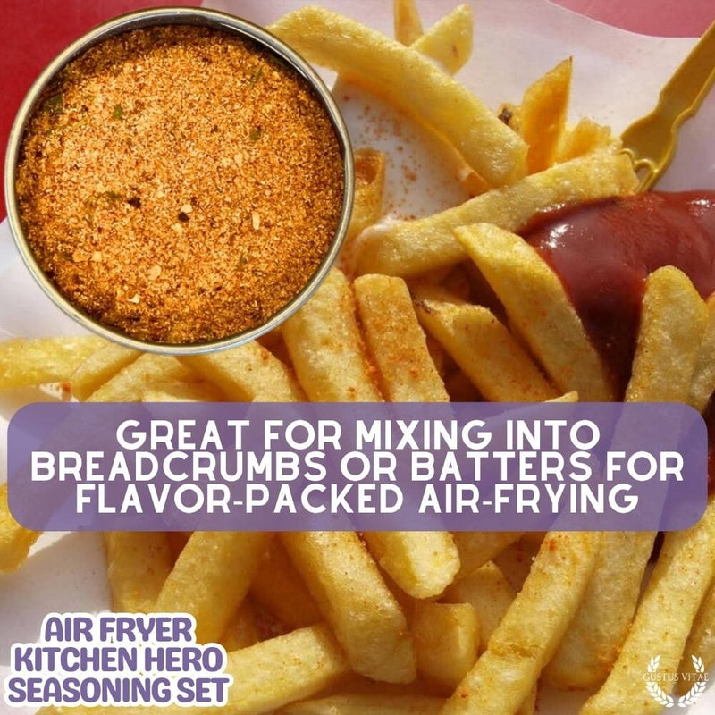 Air Fryer Kitchen Hero Seasoning Set - Artisanal Spice Blends Six Pack