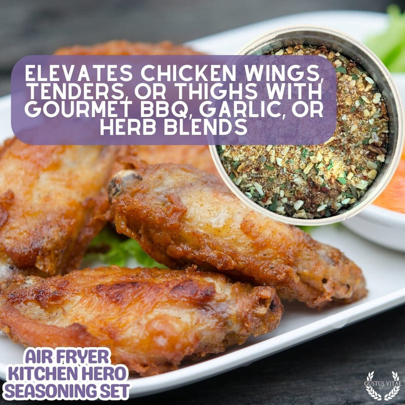 Air Fryer Kitchen Hero Seasoning Set - Artisanal Spice Blends Six Pack