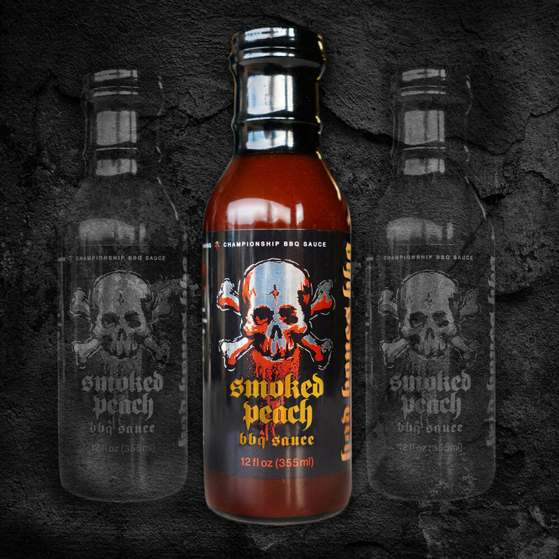 Bad Bones BBQ Smoked Peach BBQ Sauce 12 oz. - The Kansas City BBQ Store