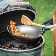 Big Green Egg Carbon Steel Wok with Bamboo Wok Shovel - The Kansas City BBQ Store