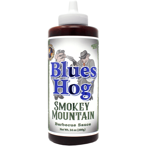 Blues Hog Smokey Mountain BBQ Sauce in 24 oz squeeze bottle – sweet and smoky BBQ glaze