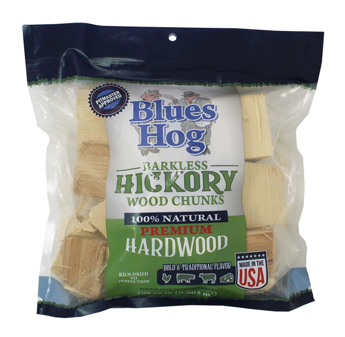 Blues Hog Barkless Hickory Wood Chunks (300cu/in) - The Kansas City BBQ Store