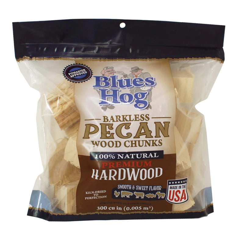 Blues Hog Barkless Pecan Wood Chunks (300cu/in) - The Kansas City BBQ Store