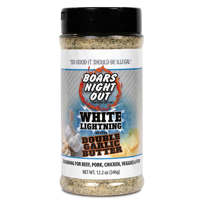 Boars Night Out White Lightning Double Garlic Butter 12.2 oz. - Worldwide Shipping Available! | The Kansas City BBQ Store