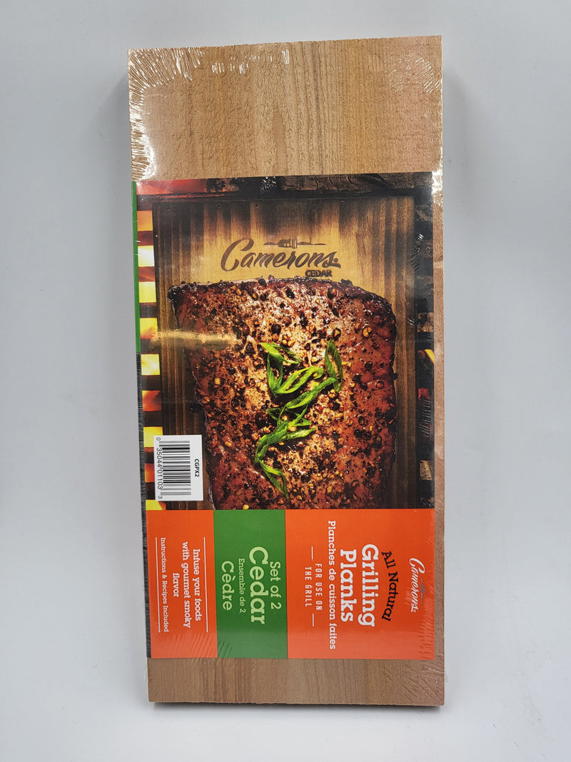 Camerons Cedar Grilling Planks 2 pack - The Kansas City BBQ Store