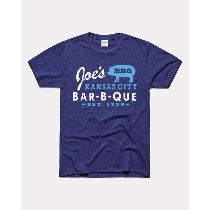 Charlie Hustle Blue Joe's KC BBQ Tee - The Kansas City BBQ Store