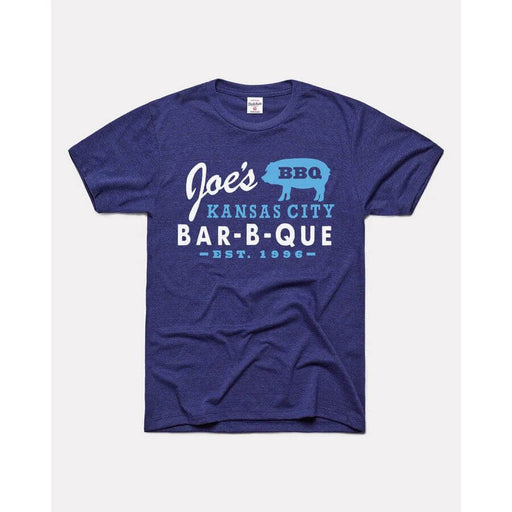 Charlie Hustle Light Blue Joe's KC BBQ Gas Station Tee