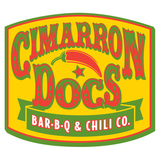 Logo of Cimarron Doc's Bar-B-Q & Chili Co. featuring a red and green color scheme with a chili pepper and star graphics.