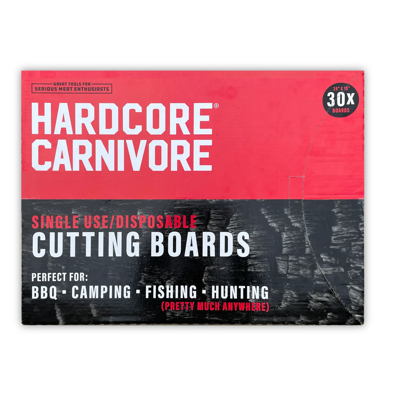Hardcore Carnivore Disposable Cutting Boards - The Kansas City BBQ Store