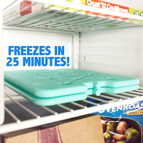 Kona Large Ice Packs for Coolers - Slim Space Saving Design - 25 Minute Freeze Time - The Kansas City BBQ Store