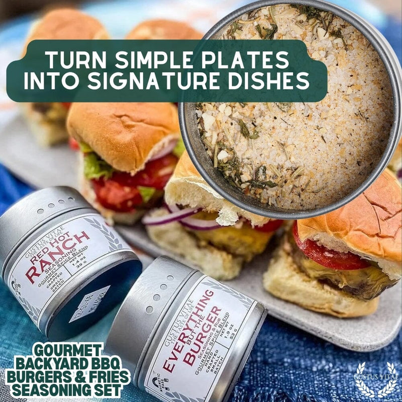 Gourmet Backyard BBQ Burgers & Fries Seasoning Set - Six Pack