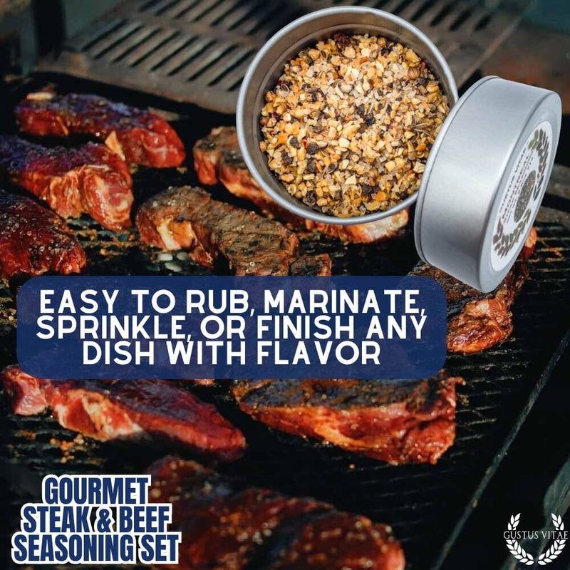 Gourmet BBQ Steak &  Beef Seasoning Gift Set - Six Pack