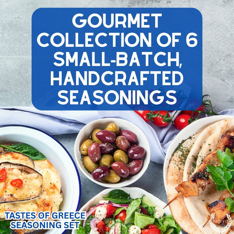 Greek Seasoning Gift Set - Tastes of Greece - Artisanal Spice Blends Six Pack